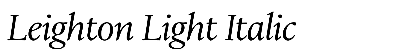 Leighton Light Italic